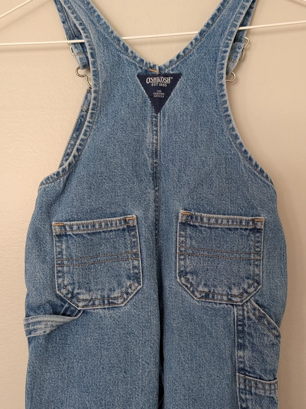 OshKosh B'gosh Denim Kids One-Piece Overalls Snap Crotch